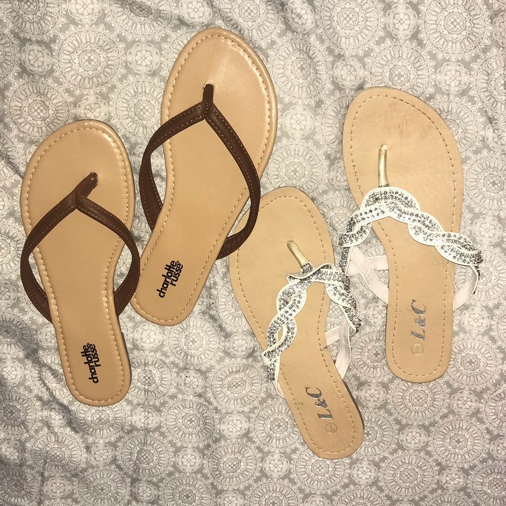 *Lot of 2* Flat sandals-size 7